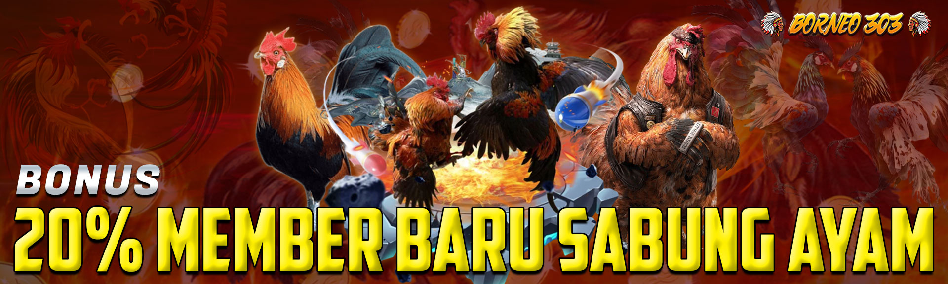 BONUS SABUNG AYAM 20%